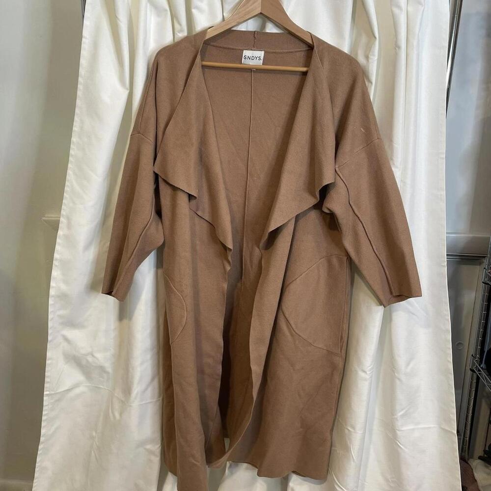SNDYS brown long cardigan Size small - Picture 2 of 7
